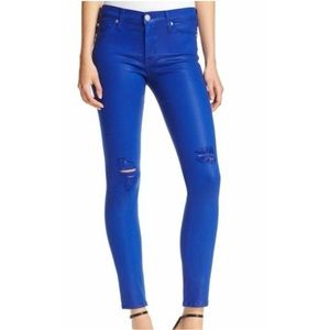 NWOT Hudson Jeans Nico Mid rise super skinny electric blue 25